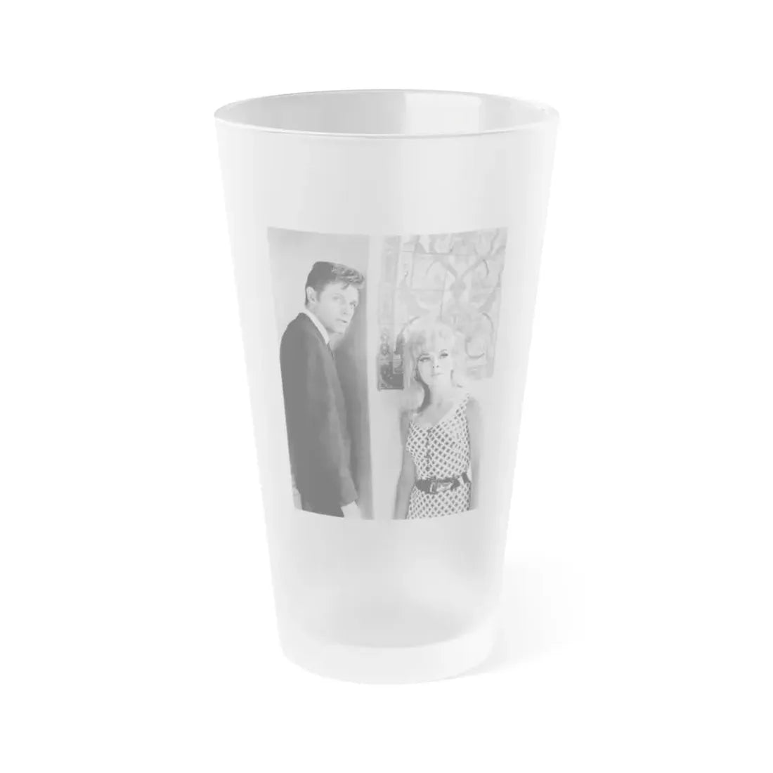 Leslie Parrish #232 (Vintage Female Icon) Frosted Pint Glass 16oz 16oz Frosted - Go Mug Yourself