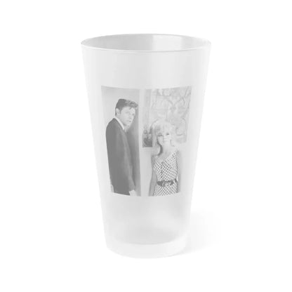 Leslie Parrish #232 (Vintage Female Icon) Frosted Pint Glass 16oz 16oz Frosted - Go Mug Yourself