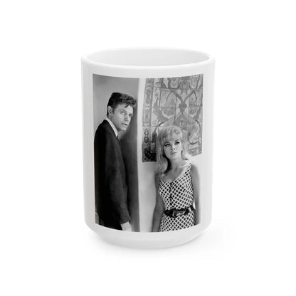 Leslie Parrish #232 (Vintage Female Icon) White Coffee Mug-15oz-Go Mug Yourself