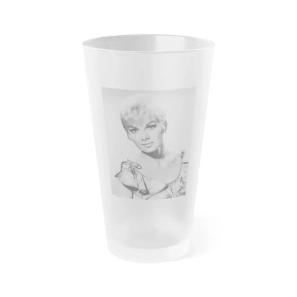 Leslie Parrish #233 (Vintage Female Icon) Frosted Pint Glass 16oz 16oz Frosted - Go Mug Yourself