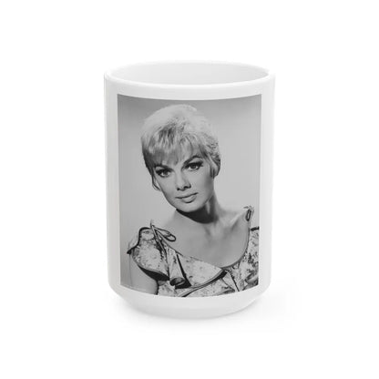 Leslie Parrish #233 (Vintage Female Icon) White Coffee Mug-15oz-Go Mug Yourself