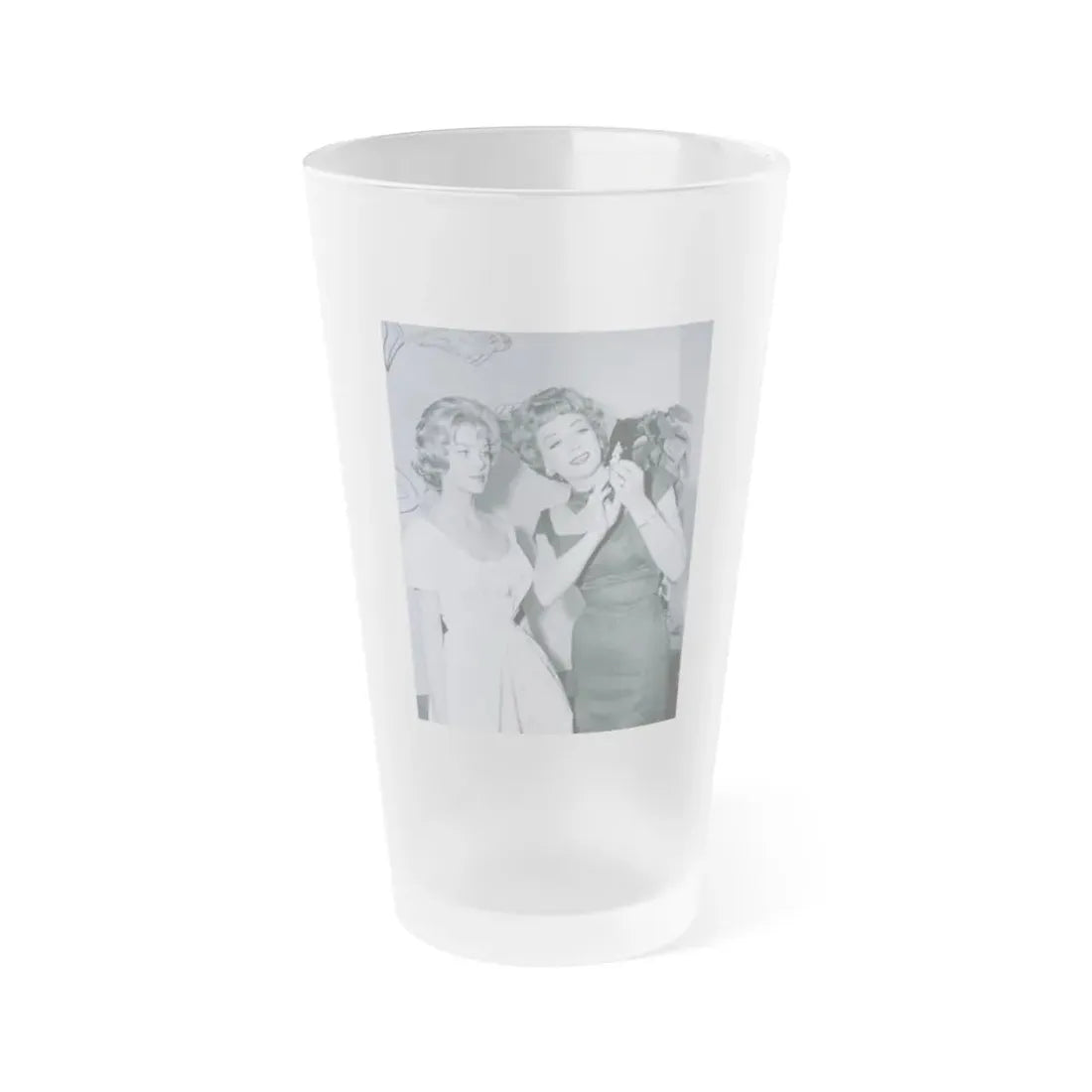 Leslie Parrish #234 (Vintage Female Icon) Frosted Pint Glass 16oz 16oz Frosted - Go Mug Yourself