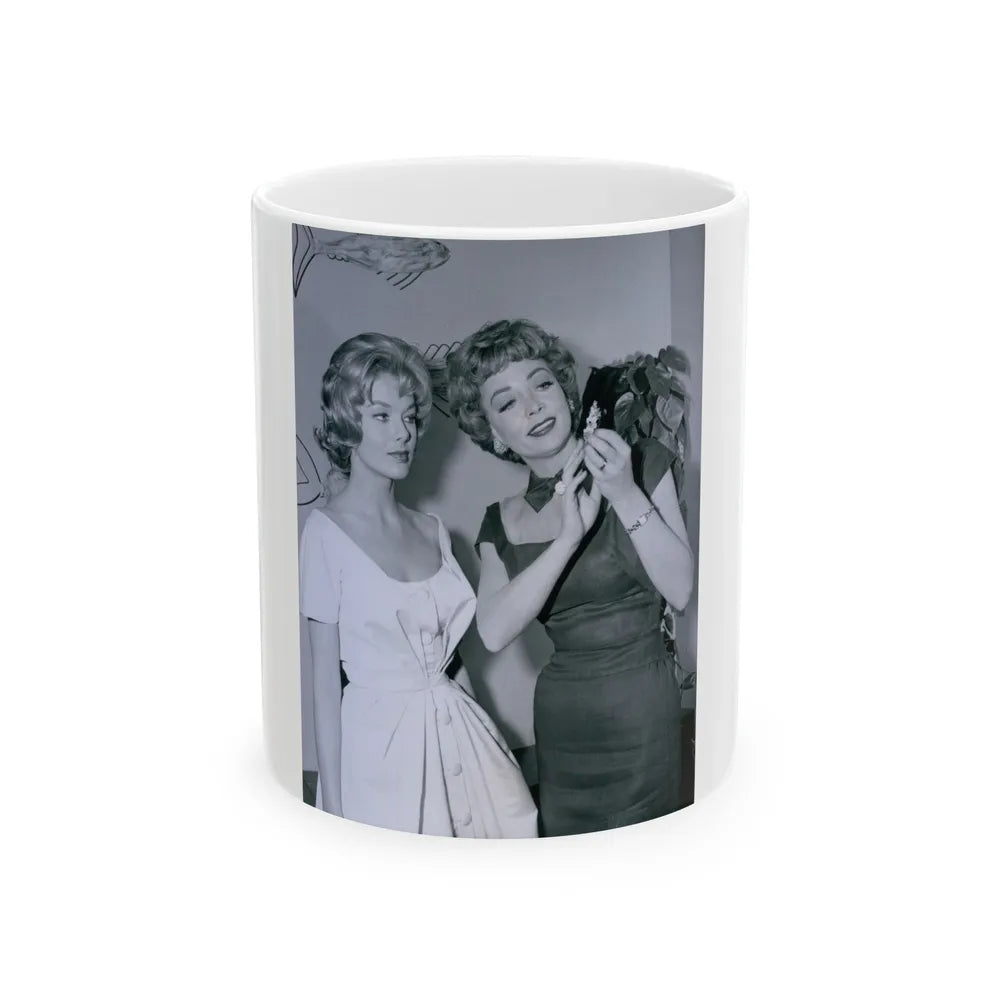 Leslie Parrish #234 (Vintage Female Icon) White Coffee Mug-11oz-Go Mug Yourself