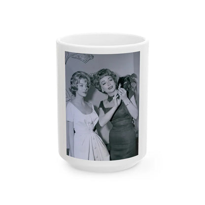 Leslie Parrish #234 (Vintage Female Icon) White Coffee Mug-15oz-Go Mug Yourself