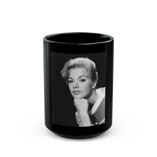 Leslie Parrish #235 (Vintage Female Icon) Black Coffee Mug 15oz - Go Mug Yourself