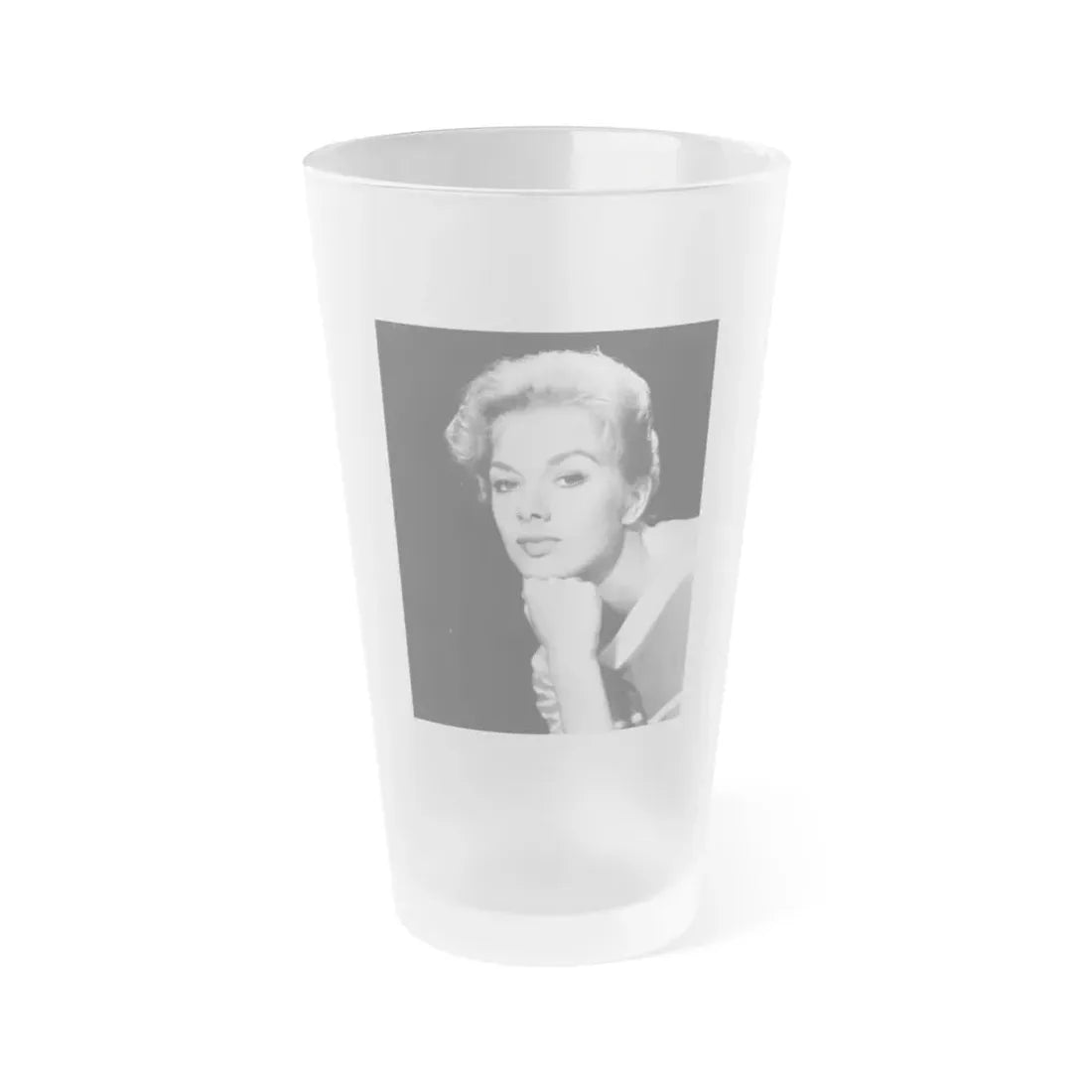 Leslie Parrish #235 (Vintage Female Icon) Frosted Pint Glass 16oz 16oz Frosted - Go Mug Yourself