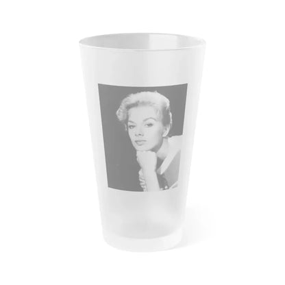 Leslie Parrish #235 (Vintage Female Icon) Frosted Pint Glass 16oz 16oz Frosted - Go Mug Yourself
