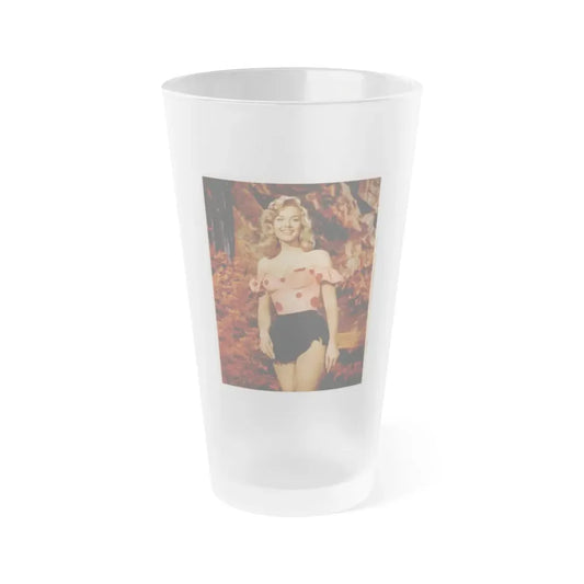 Leslie Parrish #24 3 (Vintage Female Icon) Frosted Pint Glass 16oz 16oz Frosted - Go Mug Yourself
