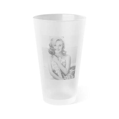 Leslie Parrish #253 (Vintage Female Icon) Frosted Pint Glass 16oz 16oz Frosted - Go Mug Yourself