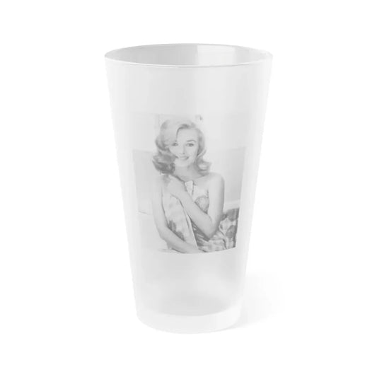 Leslie Parrish #253 (Vintage Female Icon) Frosted Pint Glass 16oz 16oz Frosted - Go Mug Yourself