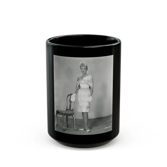 Leslie Parrish #259 (Vintage Female Icon) Black Coffee Mug 15oz - Go Mug Yourself
