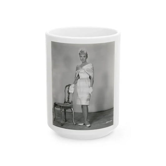 Leslie Parrish #259 (Vintage Female Icon) White Coffee Mug 15oz - Go Mug Yourself