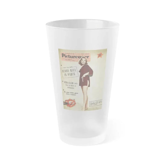Leslie Parrish #263 - (Vintage Female Icon) Frosted Pint Glass 16oz 16oz Frosted - Go Mug Yourself