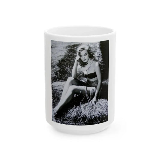 Leslie Parrish #266 (Vintage Female Icon) White Coffee Mug 15oz - Go Mug Yourself