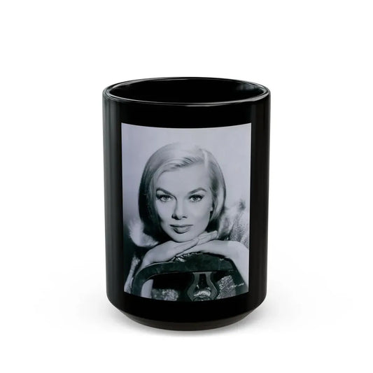 Leslie Parrish #270 (Vintage Female Icon) Black Coffee Mug 15oz - Go Mug Yourself