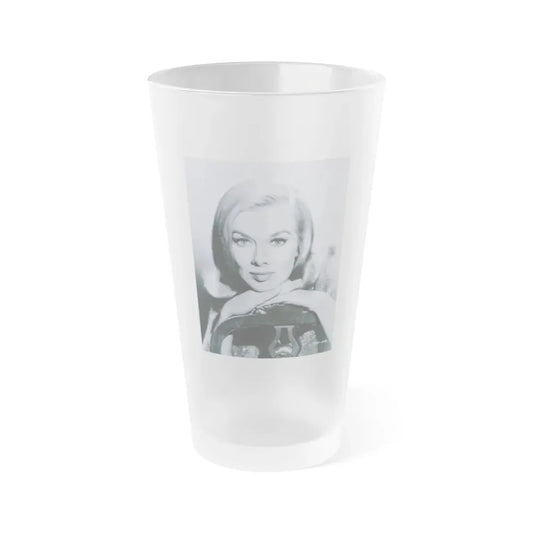 Leslie Parrish #270 (Vintage Female Icon) Frosted Pint Glass 16oz 16oz Frosted - Go Mug Yourself