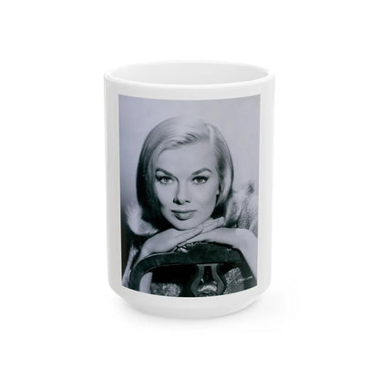 Leslie Parrish #270 (Vintage Female Icon) White Coffee Mug-15oz-Go Mug Yourself