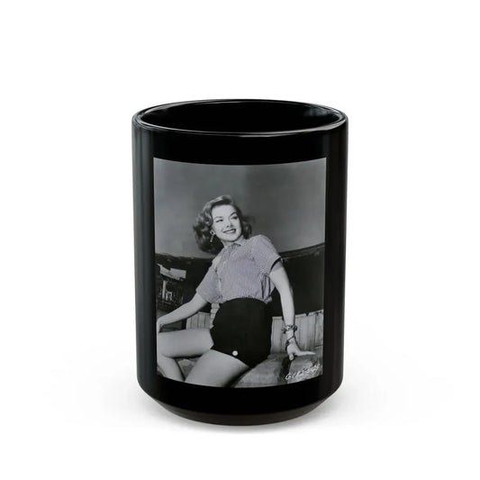 Leslie Parrish #271 (Vintage Female Icon) Black Coffee Mug 15oz - Go Mug Yourself
