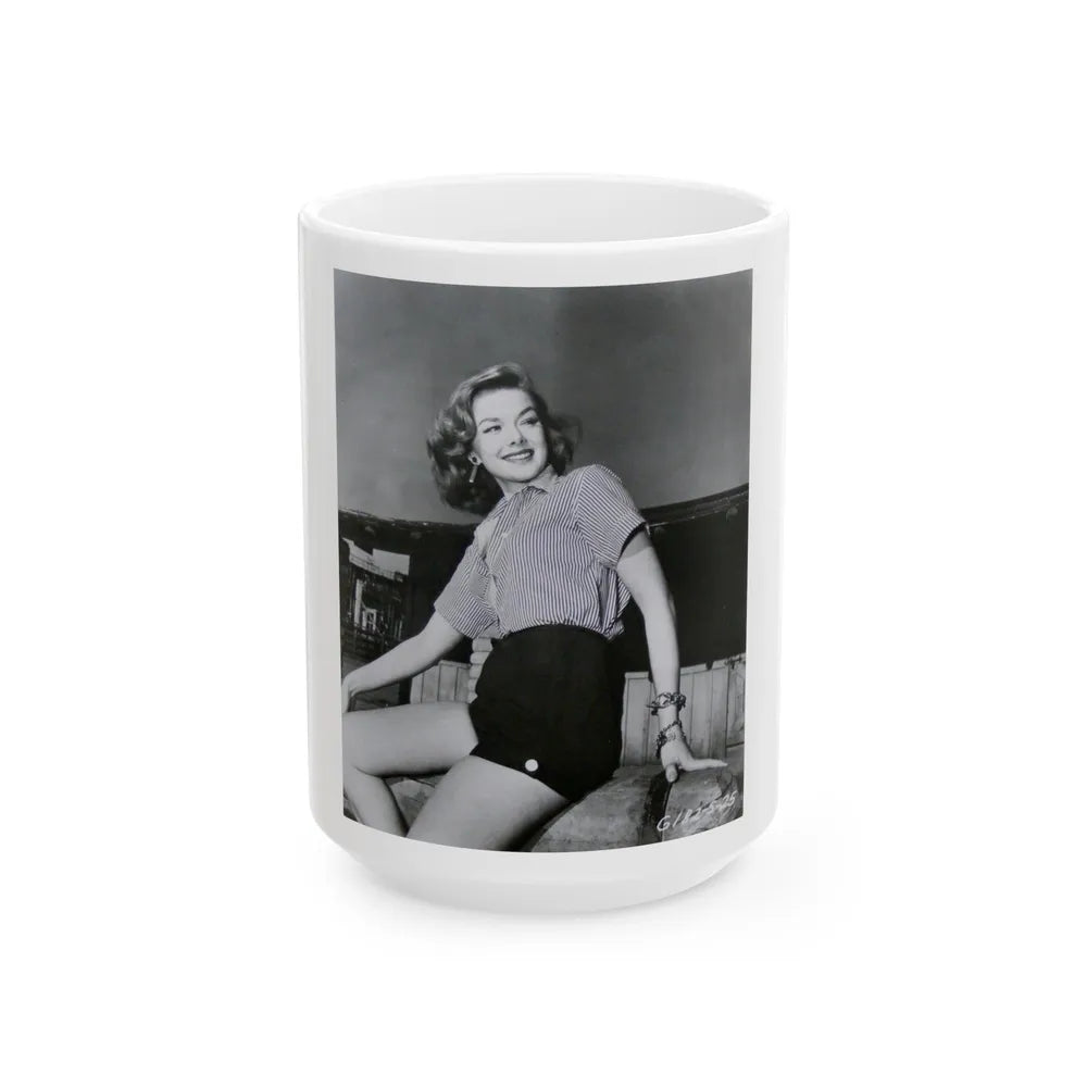 Leslie Parrish #271 (Vintage Female Icon) White Coffee Mug-15oz-Go Mug Yourself