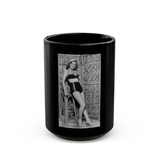 Leslie Parrish #272 (Vintage Female Icon) Black Coffee Mug 15oz - Go Mug Yourself