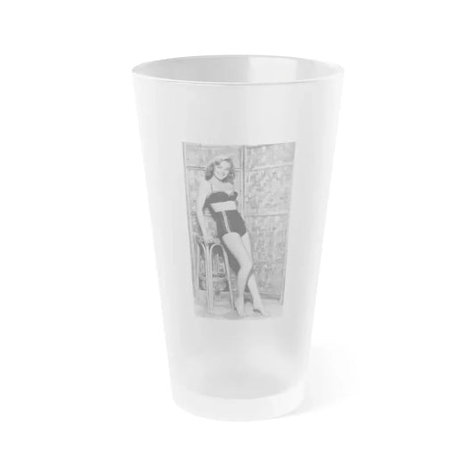 Leslie Parrish #272 (Vintage Female Icon) Frosted Pint Glass 16oz 16oz Frosted - Go Mug Yourself