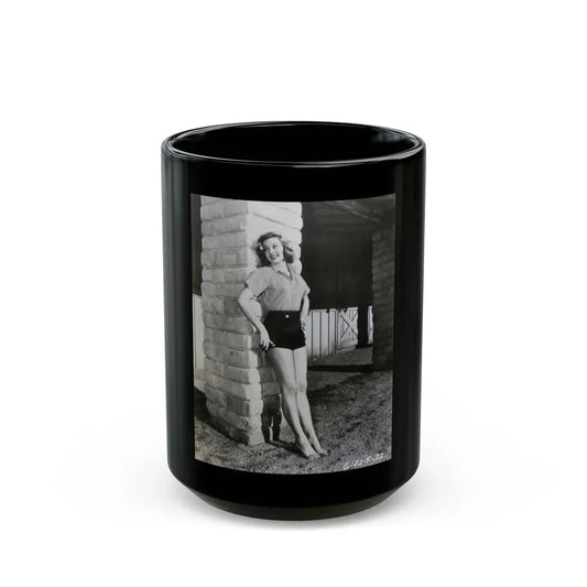 Leslie Parrish #273 (Vintage Female Icon) Black Coffee Mug 15oz - Go Mug Yourself