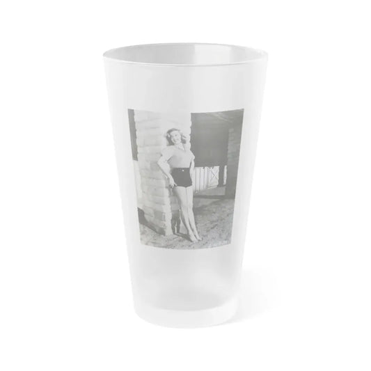 Leslie Parrish #273 (Vintage Female Icon) Frosted Pint Glass 16oz 16oz Frosted - Go Mug Yourself
