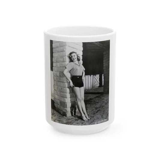 Leslie Parrish #273 (Vintage Female Icon) White Coffee Mug 15oz - Go Mug Yourself