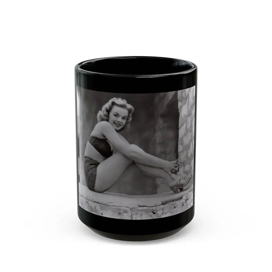 Leslie Parrish #275 (Vintage Female Icon) Black Coffee Mug 15oz - Go Mug Yourself