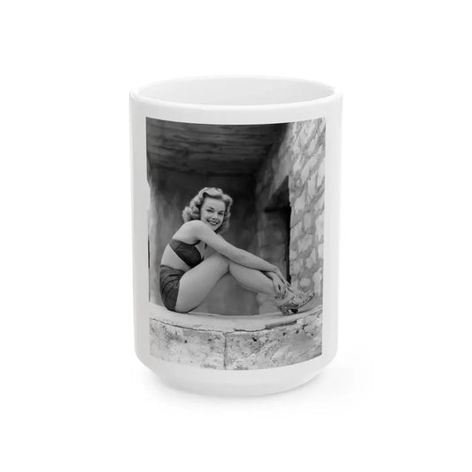 Leslie Parrish #276 (Vintage Female Icon) White Coffee Mug 15oz - Go Mug Yourself