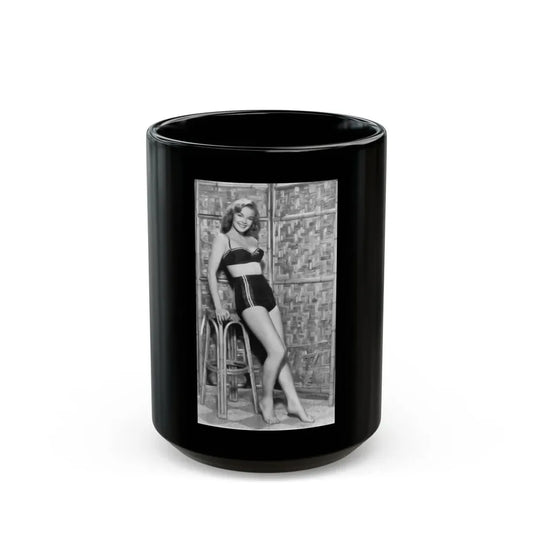 Leslie Parrish #33 (Vintage Female Icon) Black Coffee Mug 15oz - Go Mug Yourself