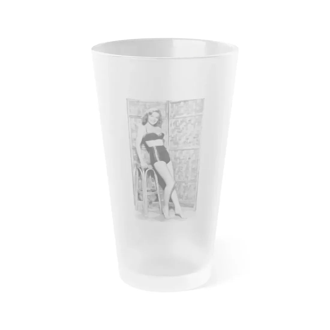 Leslie Parrish #33 (Vintage Female Icon) Frosted Pint Glass 16oz 16oz Frosted - Go Mug Yourself