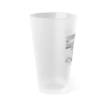 Leslie Parrish #61 (Vintage Female Icon) Frosted Pint Glass 16oz - Go Mug Yourself