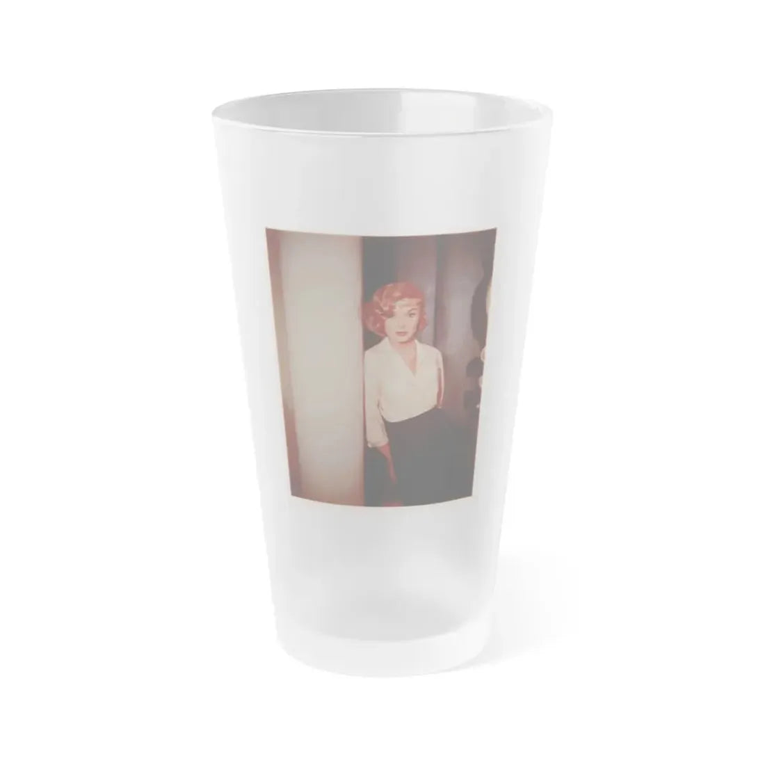 Leslie Parrish #76 (Vintage Female Icon) Frosted Pint Glass 16oz 16oz Frosted - Go Mug Yourself