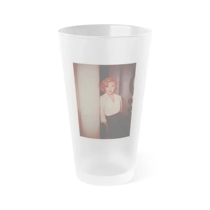 Leslie Parrish #76 (Vintage Female Icon) Frosted Pint Glass 16oz 16oz Frosted - Go Mug Yourself