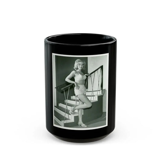 Leslie Parrish #81 (Vintage Female Icon) Black Coffee Mug 15oz - Go Mug Yourself