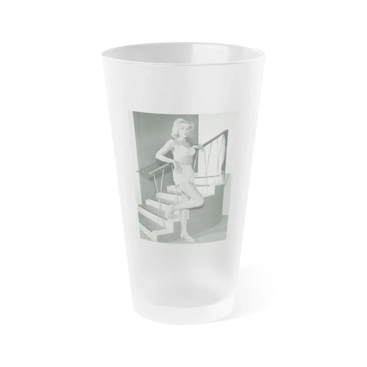 Leslie Parrish #81 (Vintage Female Icon) Frosted Pint Glass 16oz 16oz Frosted - Go Mug Yourself