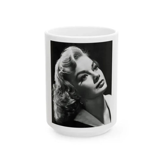 Leslie Parrish #83 1 (Vintage Female Icon) White Coffee Mug 15oz - Go Mug Yourself