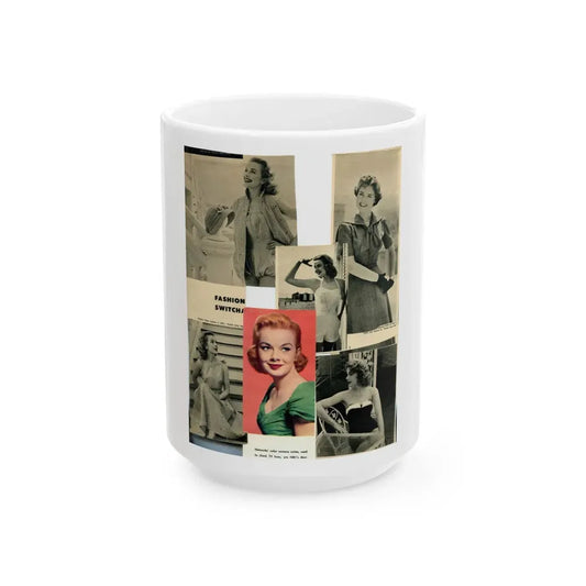 Leslie Parrish #85 (Vintage Female Icon) White Coffee Mug 15oz - Go Mug Yourself
