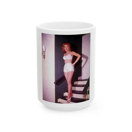 Leslie Parrish #86 (Vintage Female Icon) White Coffee Mug 15oz - Go Mug Yourself