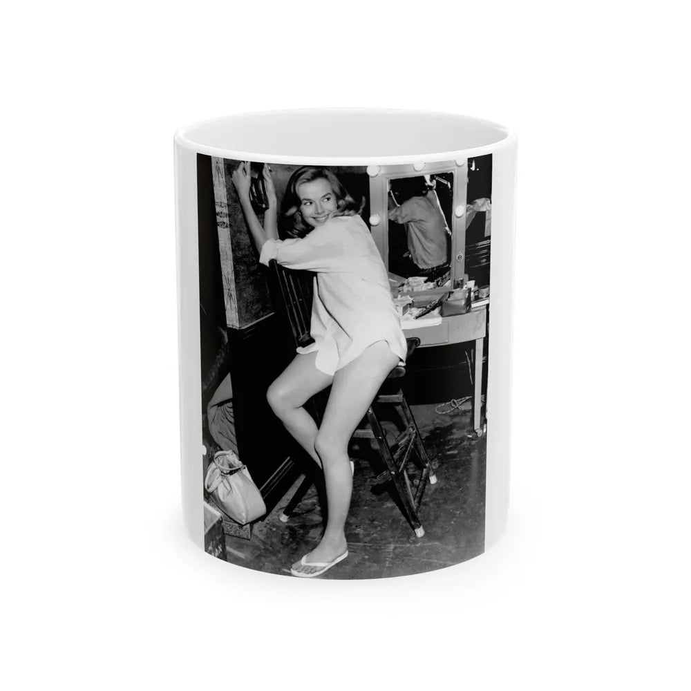 Leslie Parrish #94 (Vintage Female Icon) White Coffee Mug-11oz-Go Mug Yourself