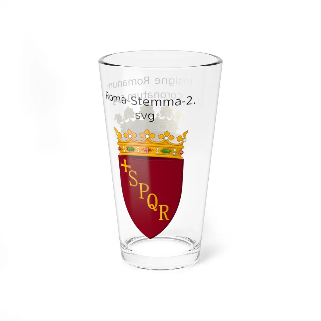 Lesser arms of Rome Comparison (Italy) (Coat of Arms) Pint Glass 16oz - Go Mug Yourself