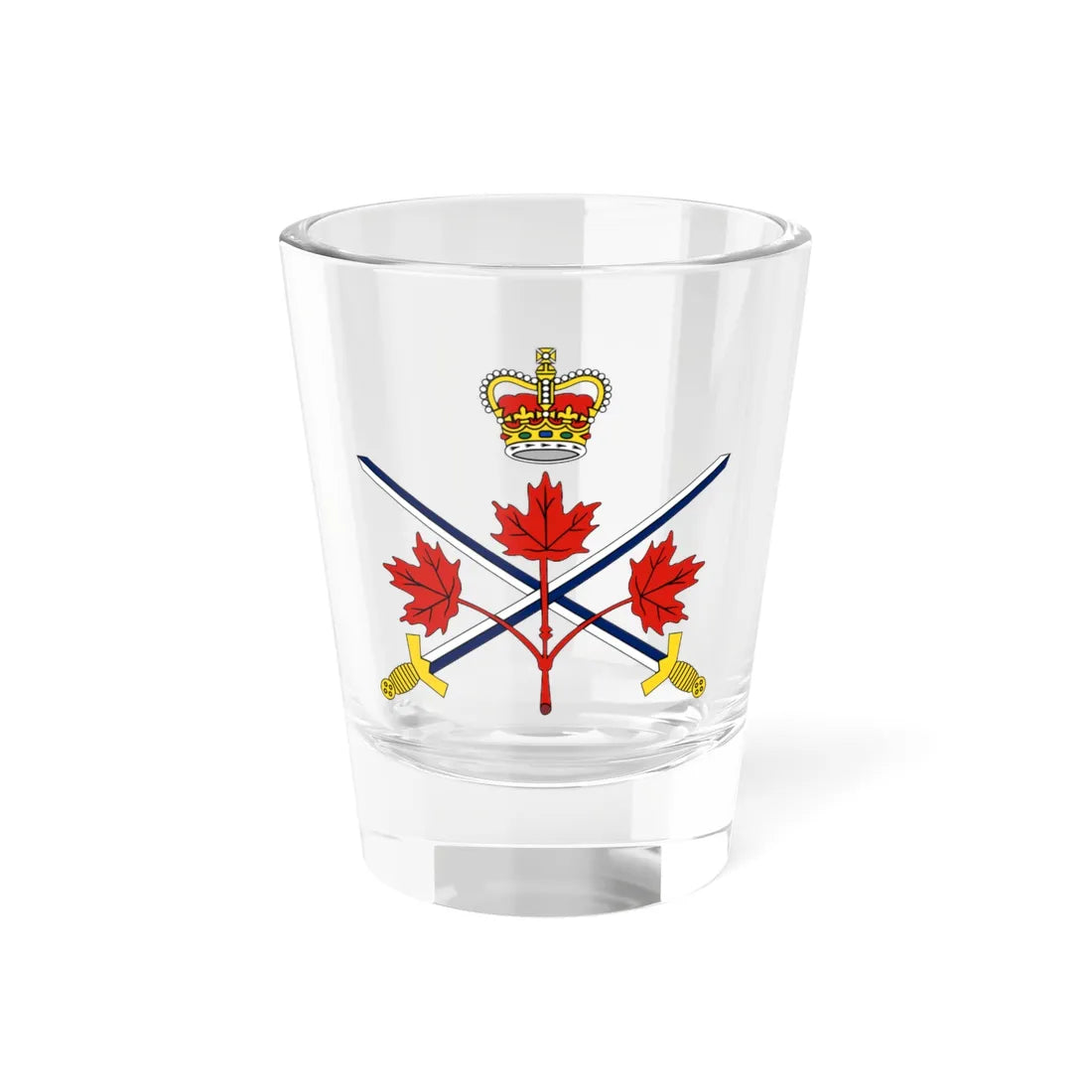Lesser badge of the Canadian Army (Canada) (Coat of Arms) Shot Glass 1.5oz 1.5oz - Go Mug Yourself