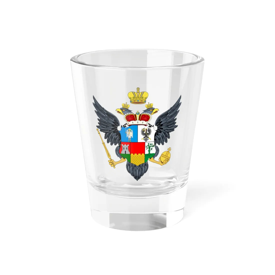 Lesser CoA of 2nd Malorosian collegium (Ukraine) (Coat of Arms) Shot Glass 1.5oz 1.5oz - Go Mug Yourself