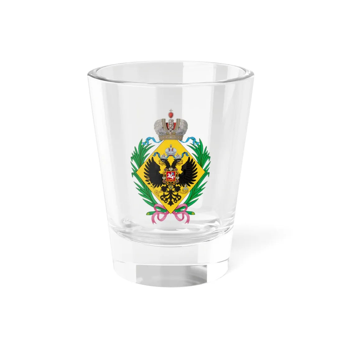 Lesser CoA of the great granddaughters of the emperor of Russia (Russia) (Coat of Arms) Shot Glass 1.5oz 1.5oz - Go Mug Yourself