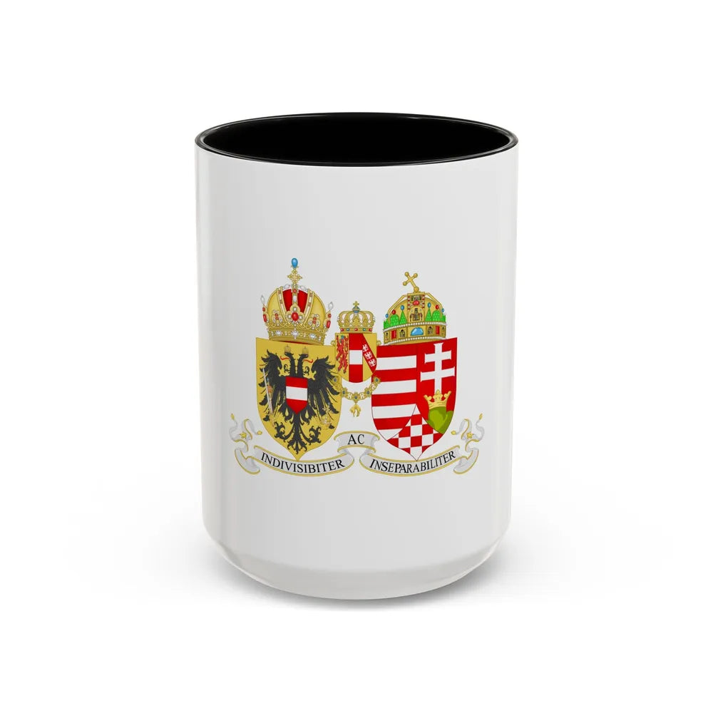 Lesser Coat of arms of Austria-Hungary - Accent Coffee Mug 15oz Black - Go Mug Yourself