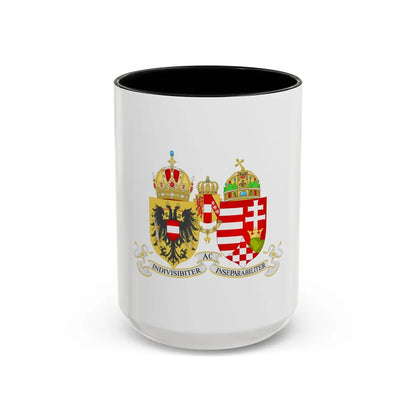 Lesser Coat of arms of Austria-Hungary - Accent Coffee Mug 15oz Black - Go Mug Yourself