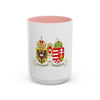 Lesser Coat of arms of Austria-Hungary - Accent Coffee Mug 15oz Pink - Go Mug Yourself