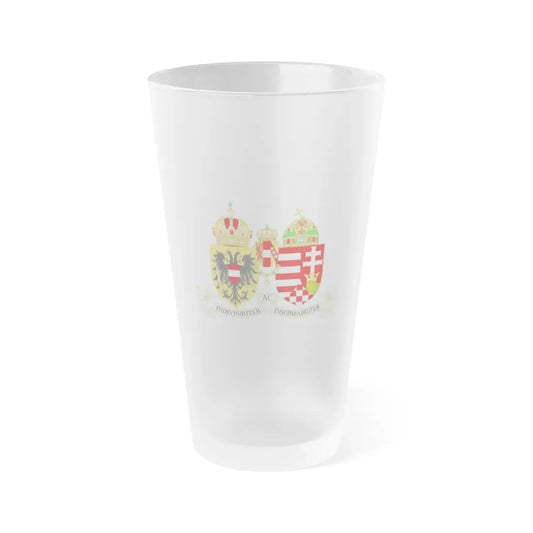 Lesser Coat of arms of Austria-Hungary - Frosted Pint Glass 16oz 16oz Frosted - Go Mug Yourself