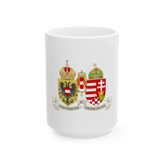 Lesser Coat of arms of Austria-Hungary - White Coffee Mug 15oz - Go Mug Yourself